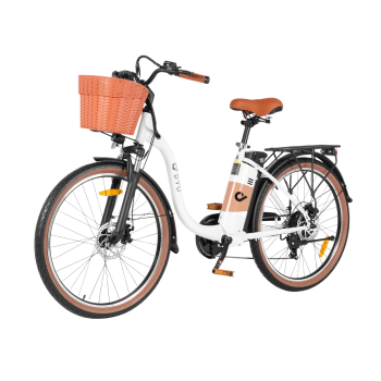 DYU C6 PRO 26-palčno mestno električno kolo, belo