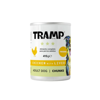Tramp 3* Dog Chunks Chicken With Liver - Koščki piščanca z jetri za odrasle pse, 8 x 415 g